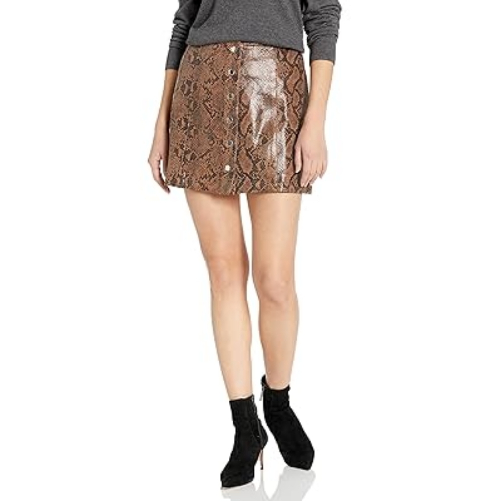 ASTR The Lable snake print mini skirt.
